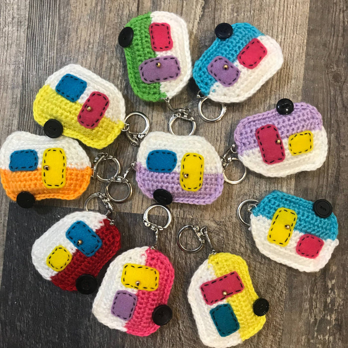 Retro Camper Crochet Keychain - Rosemary's Baby M.E.K.