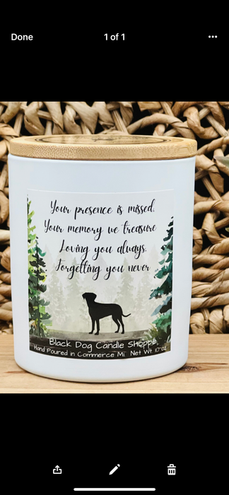 Forgetting You Never Candle by Black Dog Candle Shoppe