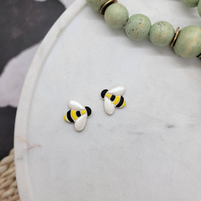 Bee Earrings: Gold / Stud - Cayenne and Cake