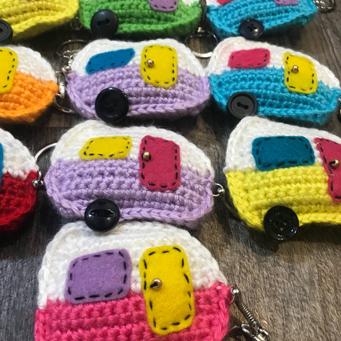 Retro Camper Crochet Keychain - Rosemary's Baby M.E.K.