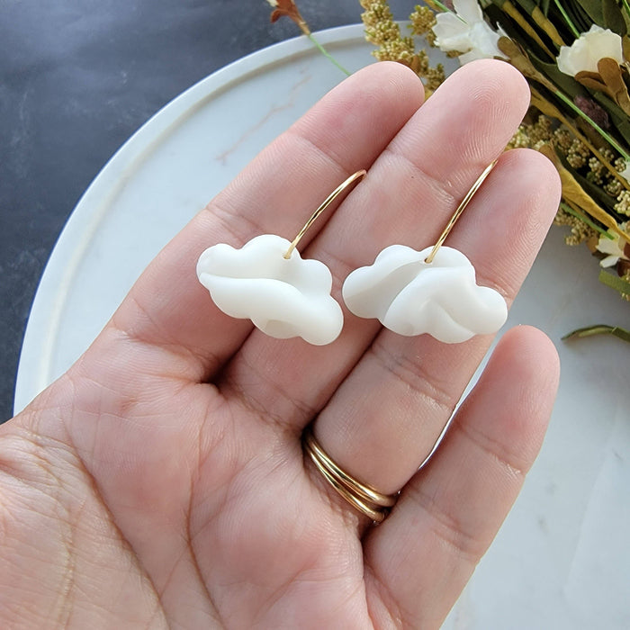 Puffy Cloud Hoop Earrings - Cayenne & Cake
