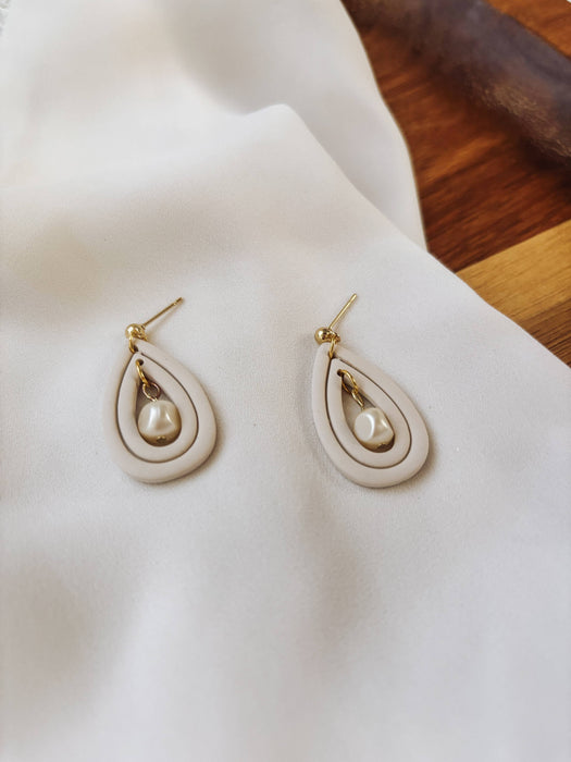 Teardrop Earrings with Pearls - Placed by Grace