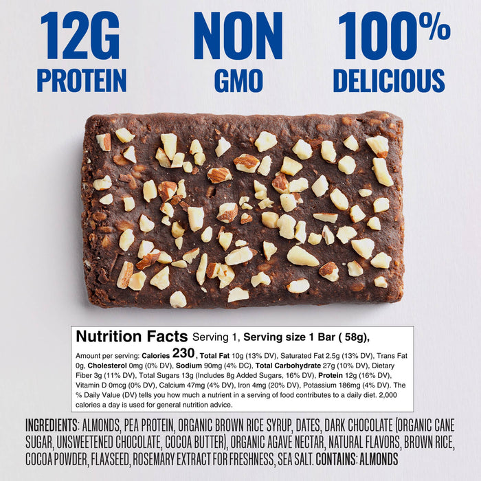 Dark Chocolate Almond Protein Snack Bar - GFB
