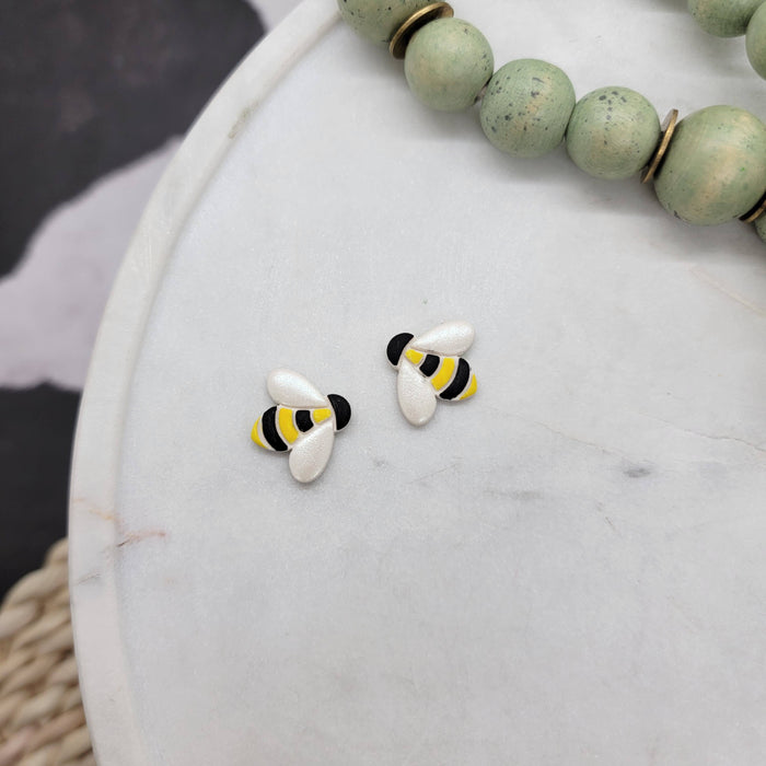 Bee Earrings: Gold / Stud - Cayenne and Cake