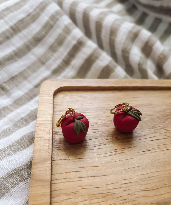 Apple Huggie Earrings - Placed by Grace