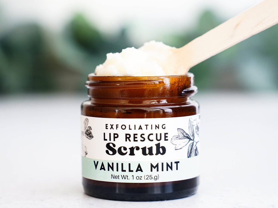 Vanilla Mint Lip Rescue Sugar Scrub - Little Flower Soap Co.