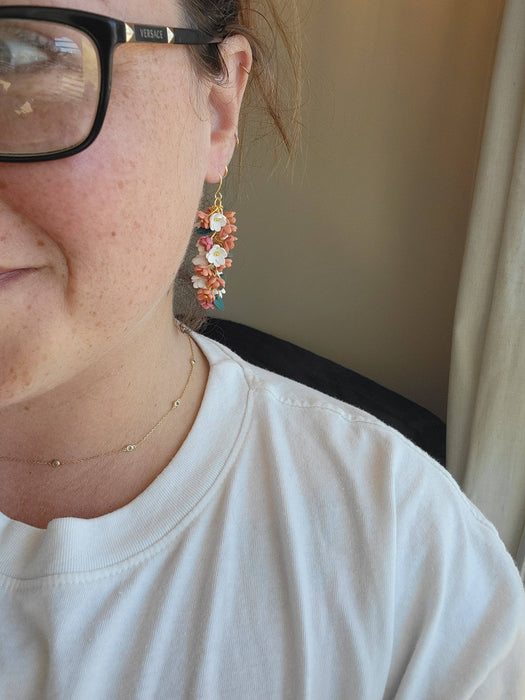Chrysanthemum Earrings - Cayenne and Cake