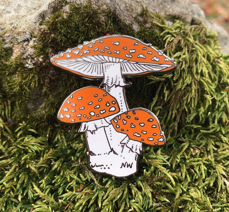 Amanita Mushroom Enamel Pin by Nature Walk