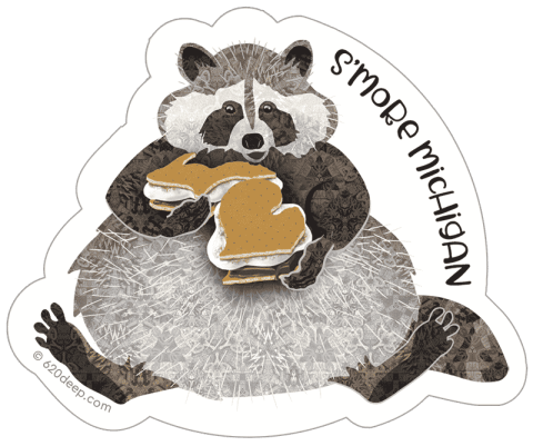 S'more MI Raccoon sticker