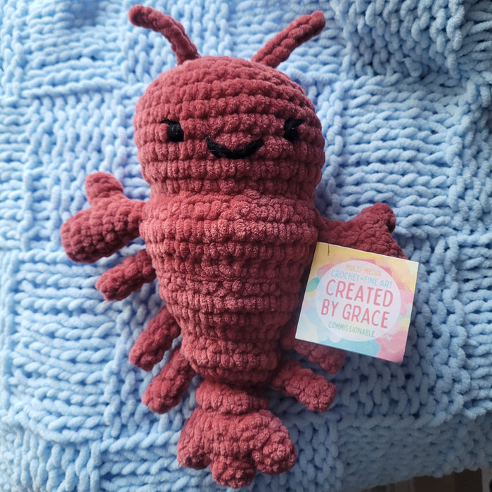 Hand-Crocheted Lobster - Created by Grace