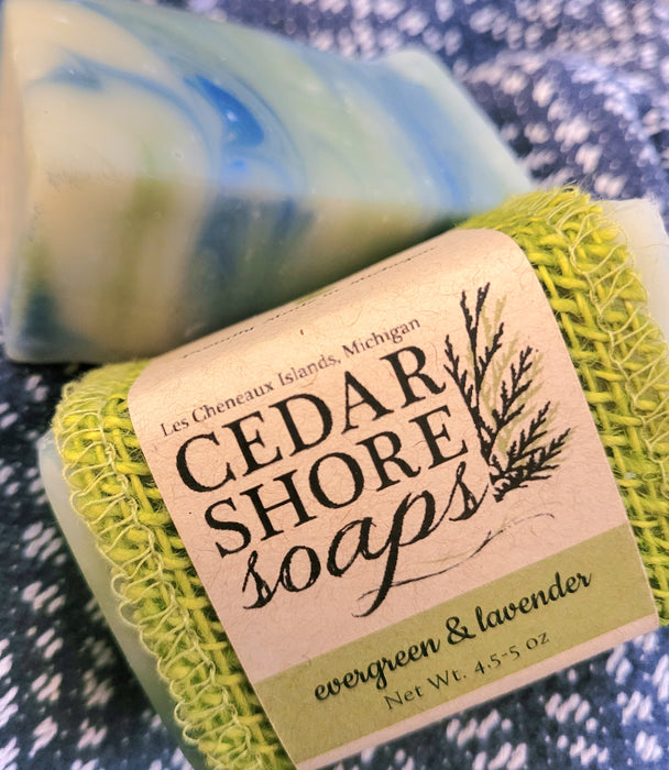 Evergreen and Lavender Soap Bar - Cedar Shore Soaps