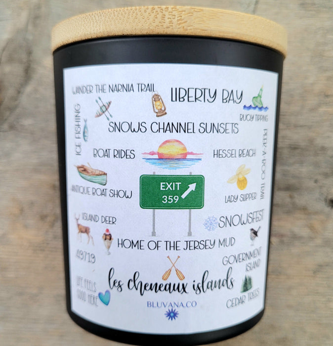 Les Cheneaux Themed Natural Soy Candles - Bluvana Co. (Kim Reid)