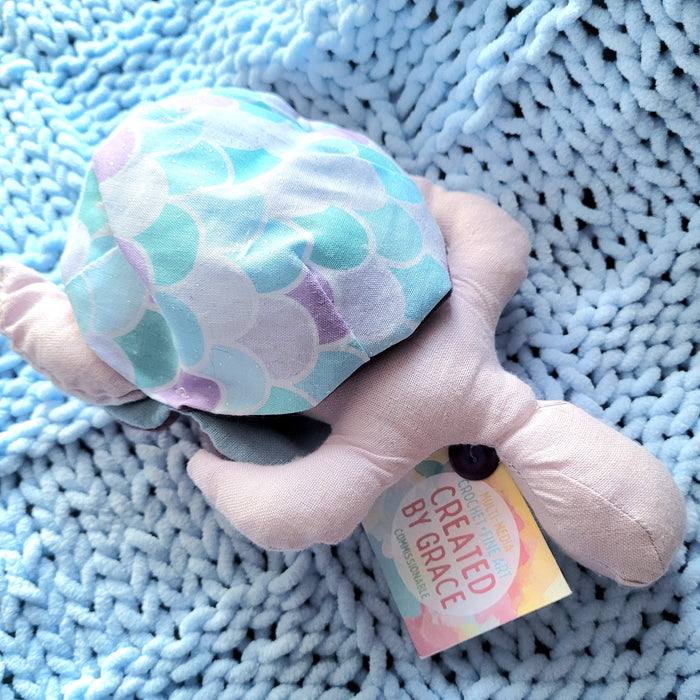 Hand Sewn Sea Turtle Stuffed Animal - Created by Grace