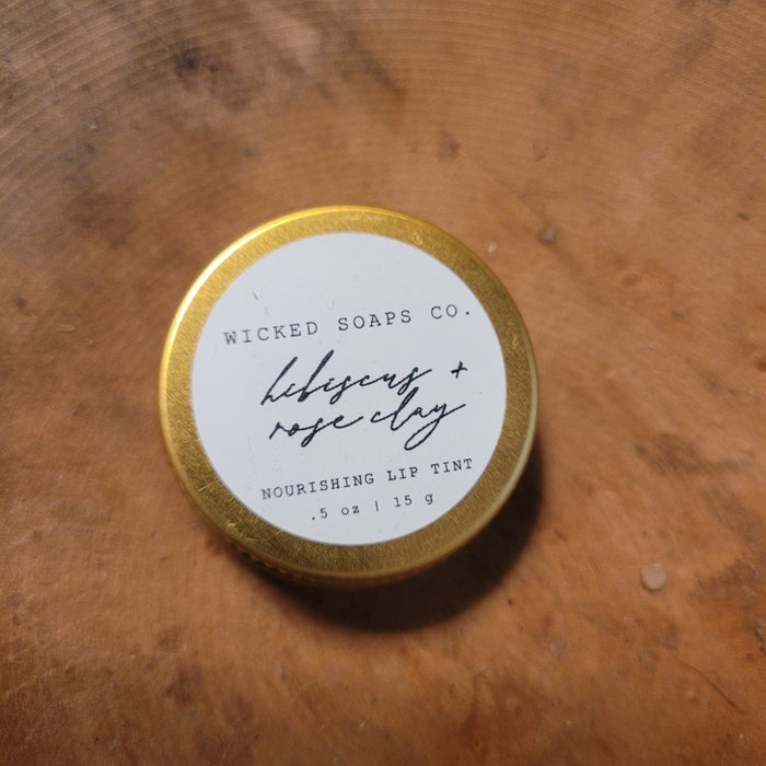 Hibiscus + Rose Clay Lip Tint - Wicked Soaps Co.