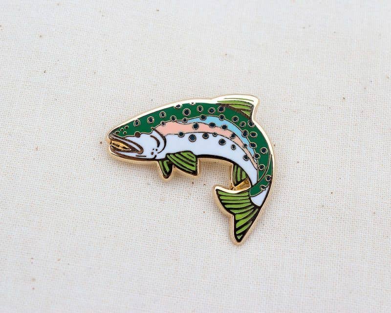 Rainbow Trout Enamel Pin - Wildship Studio