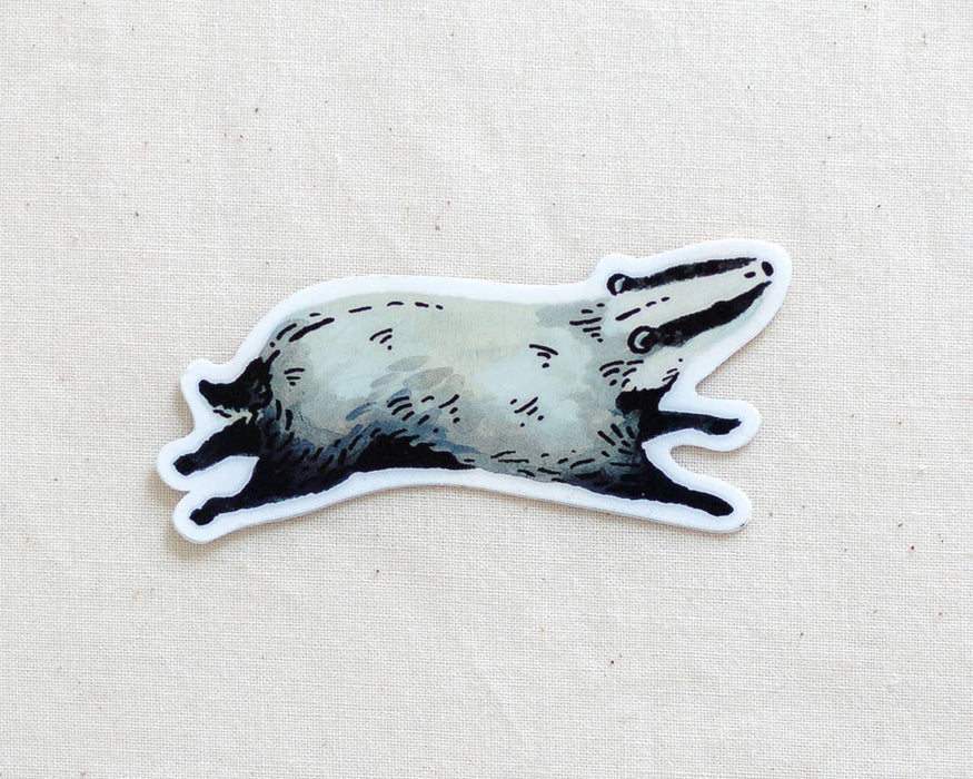 Badger Animal Vinyl Sticker by Wildship Studio