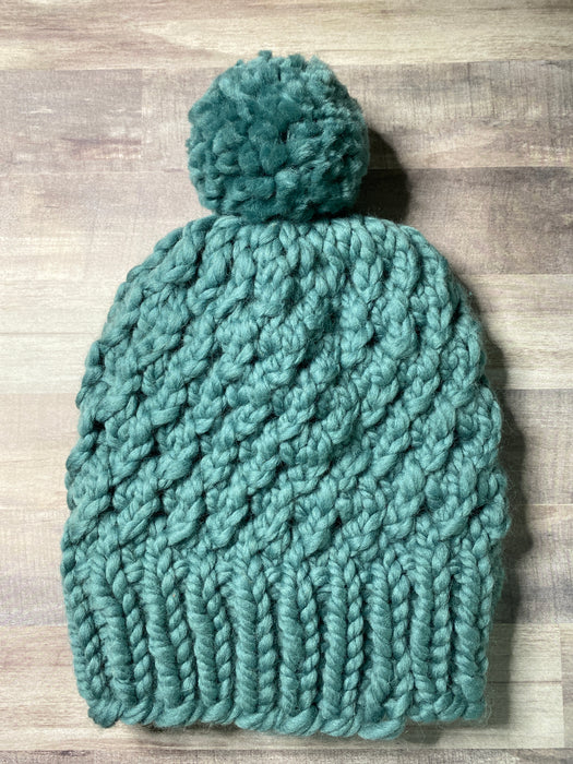 Chunky Pom Hat by valerie knits - #2151