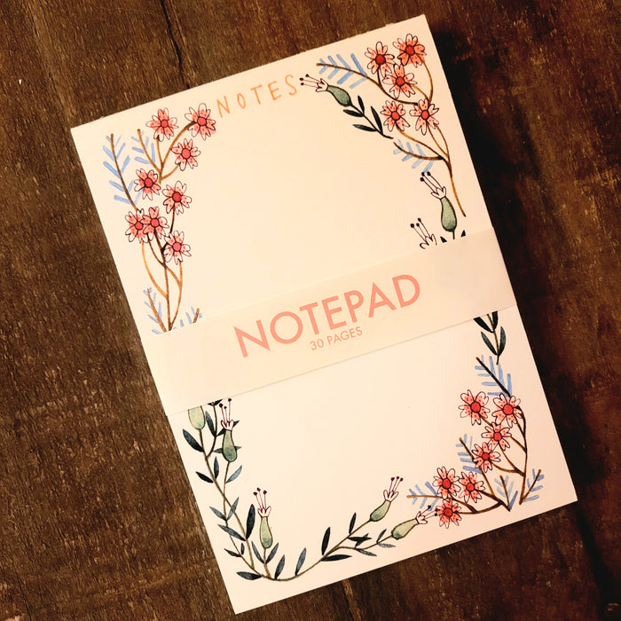 Book of Notecards Dark Pink Floral Design by Katie Eberts Illustration