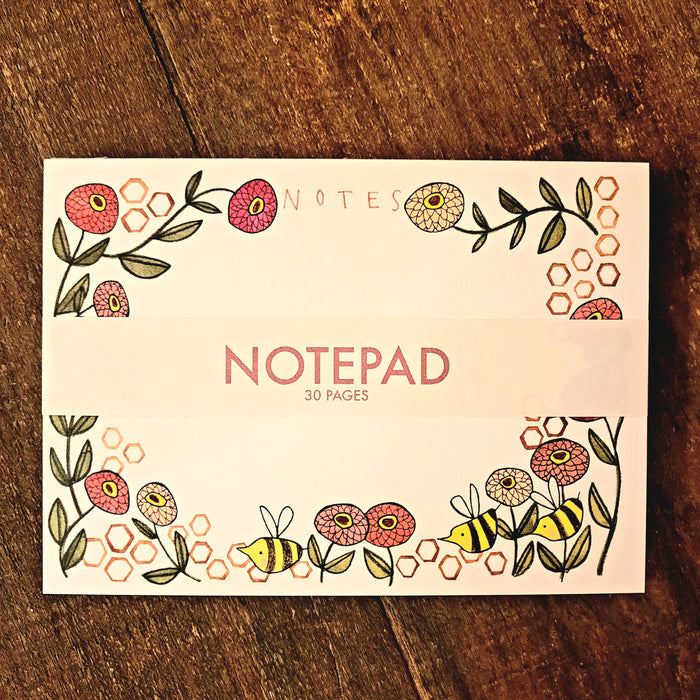 Book of Notecards Zinnia and Bumblebee Design by Katie Eberts Illustration
