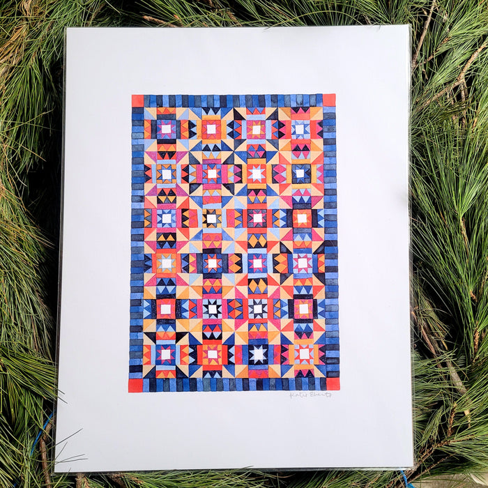 Quilt Pattern Print by Katie Eberts Illustration