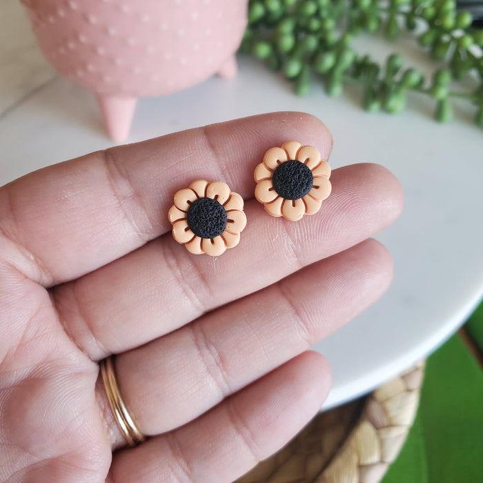 Mini Sunflower Stud Earrings by Cayenne and Cake
