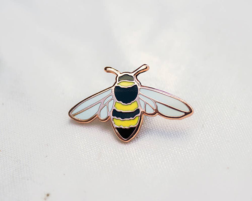 Honeybee Enamel Pin For Charity by Wildship Studio