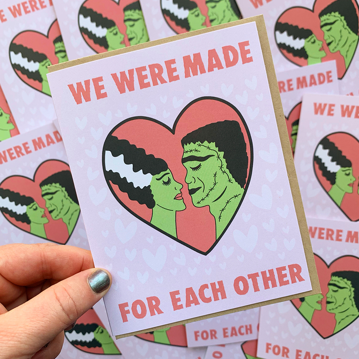 Made for Each Other Frankenstein Couple Card - Arthur’s Plaid Pants