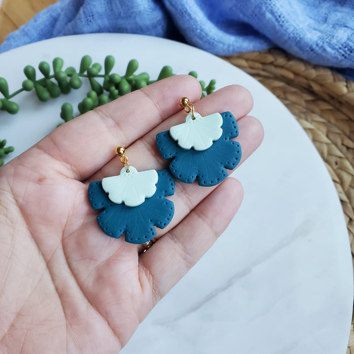 Forestry Fun Earrings in Teal and Light Sage - Cayenne and Cake