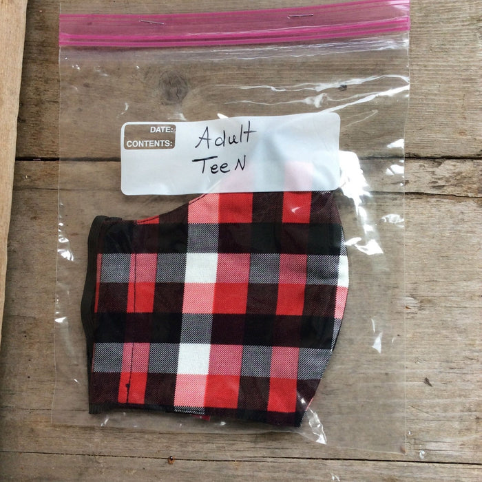Adult_Teen Face Mask by Kaydee's Keepers-Buffalo Plaid