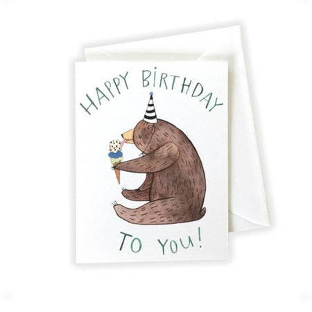 Birthday Bear Card by Katie Eberts Illustration