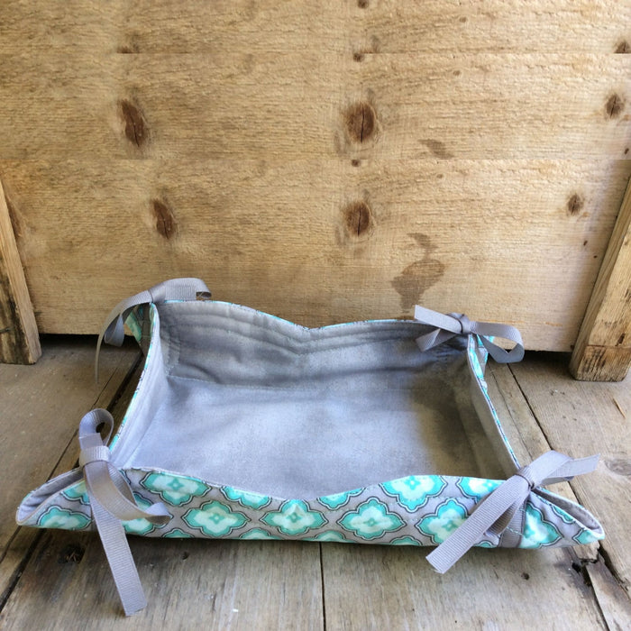 Cloth Basket with ties by Kaydee’s Keepers-GreyAndBlueSet2