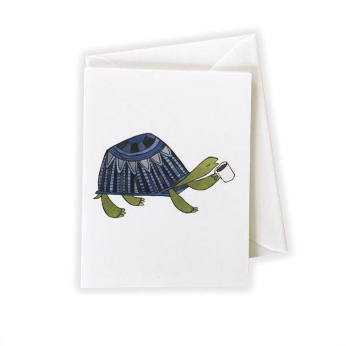 Coffee Snob Turtle Card by Katie Eberts Illustration