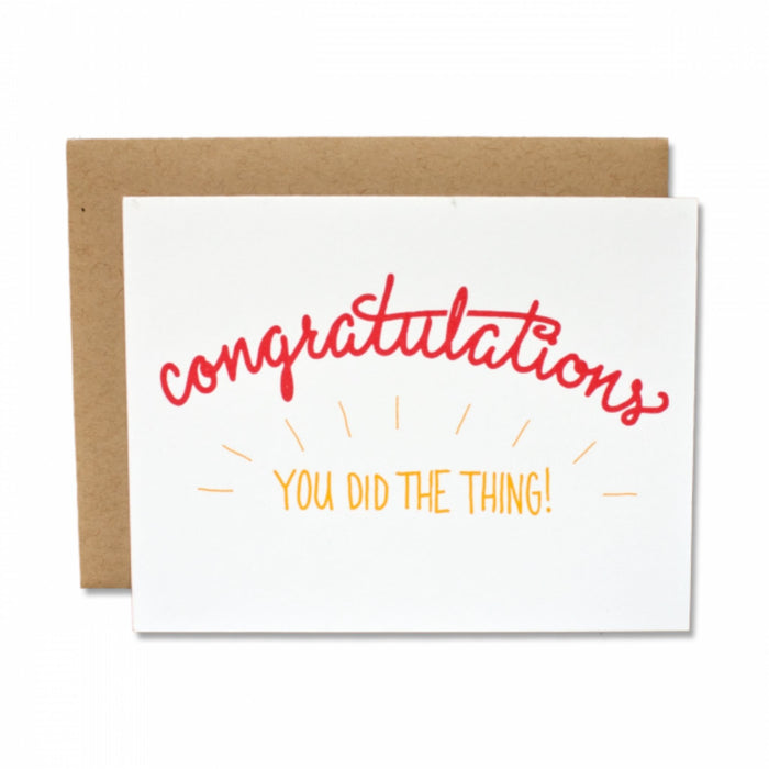 Congratulations You Did the Thing Card by Dear Ollie