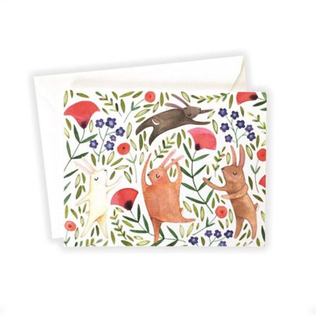Dancing Bunnies Card by Katie Eberts Illustration