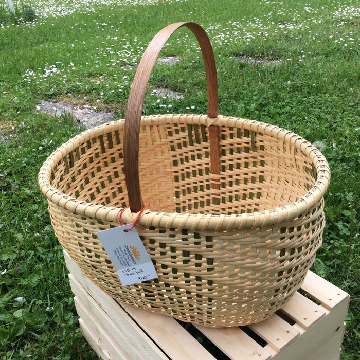 Large Green Twill Basket by Sunset Basketry