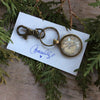 Les Cheneaux Map Key Fob by Gigi Mallory-Antique bronze hardware
