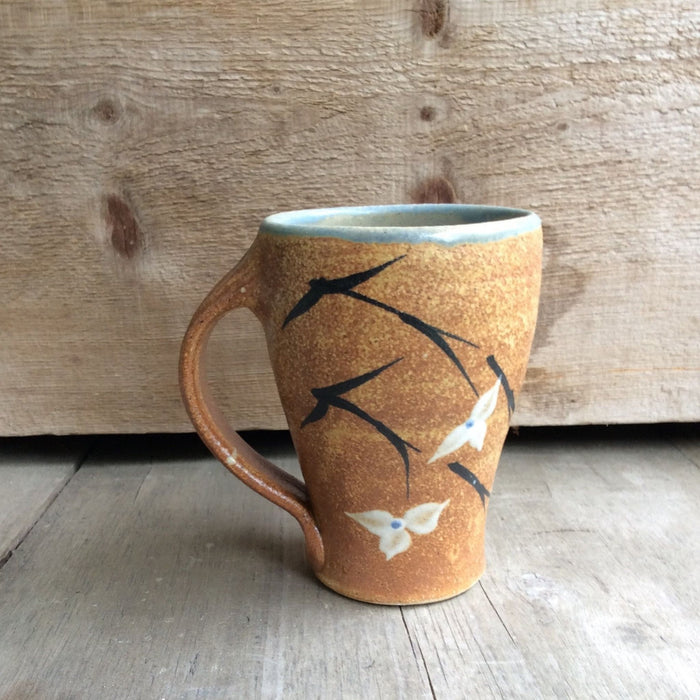 Mug with Handle by Heerspink and Porter-Brown with Blue or White Flowers