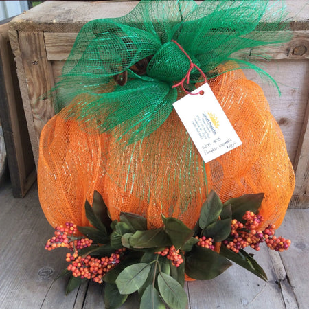 Pumpkin Wreath by Sunset Basketry