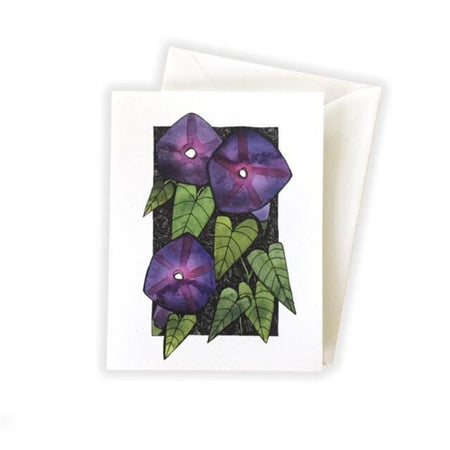Purple Morning Glory Card by Katie Eberts Illustration