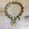 Semi- Precious Stone Bracelet with Hand Stamped Charms by MMK Designs-Horse Unknown