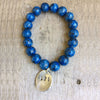 Semi- Precious Stone Bracelet with Hand Stamped Charms by MMK Designs-LCIUnknown