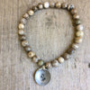 Semi- Precious Stone Bracelet with Hand Stamped Charms by MMK Designs-Riverstone Horse