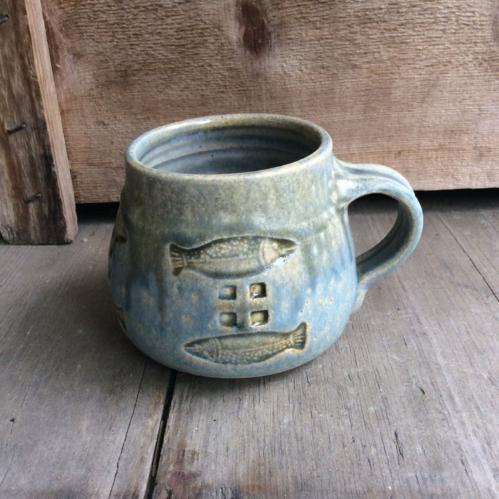 Short Mug with Handle by Heerspink and Porter-Fish
