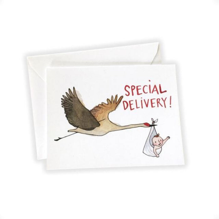 Special Delivery! Baby Congrats Card by Katie Eberts Illustration