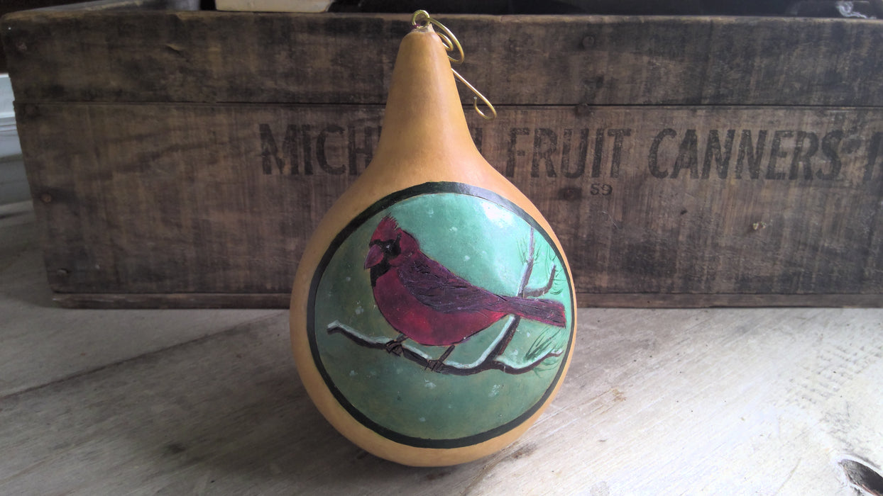 Hand Painted Bird Gourds