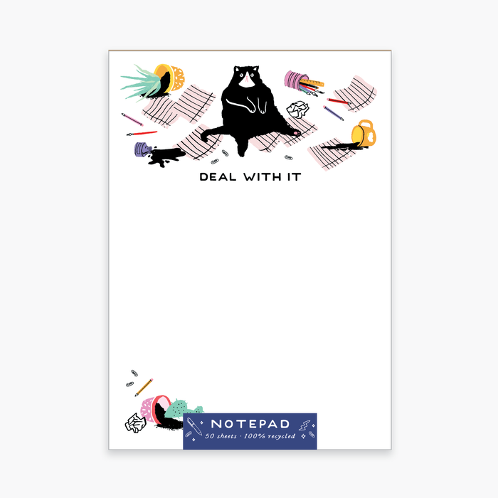 Deal With It Cat Notepad - Party of One