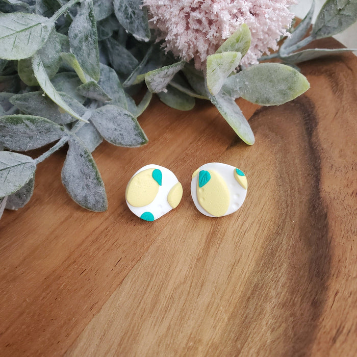 Lemon Celebration Mini Rae Stud Earrings - Cayenne & Cake