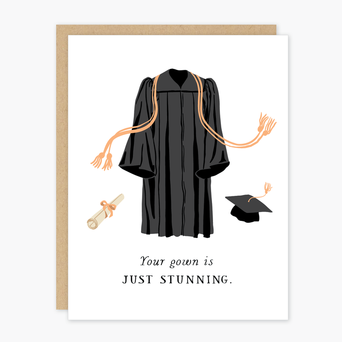 Stunning Gown Graduation Card - Party of One