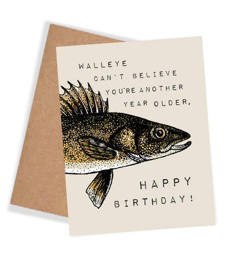 Walleye Just Can’t Believe It  Birthday Card - Nature Walk