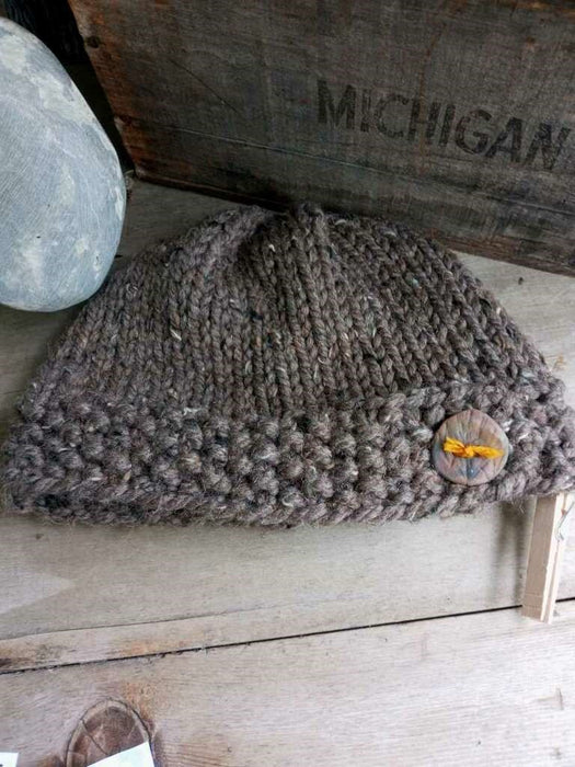Button Hat by The Scrappy Knitter